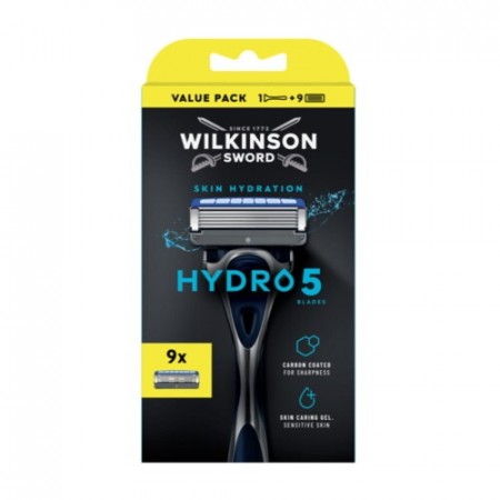 WILKINSON SWORD HYDRO 5 BARBERHØVEL + 9 BARBERBLADER